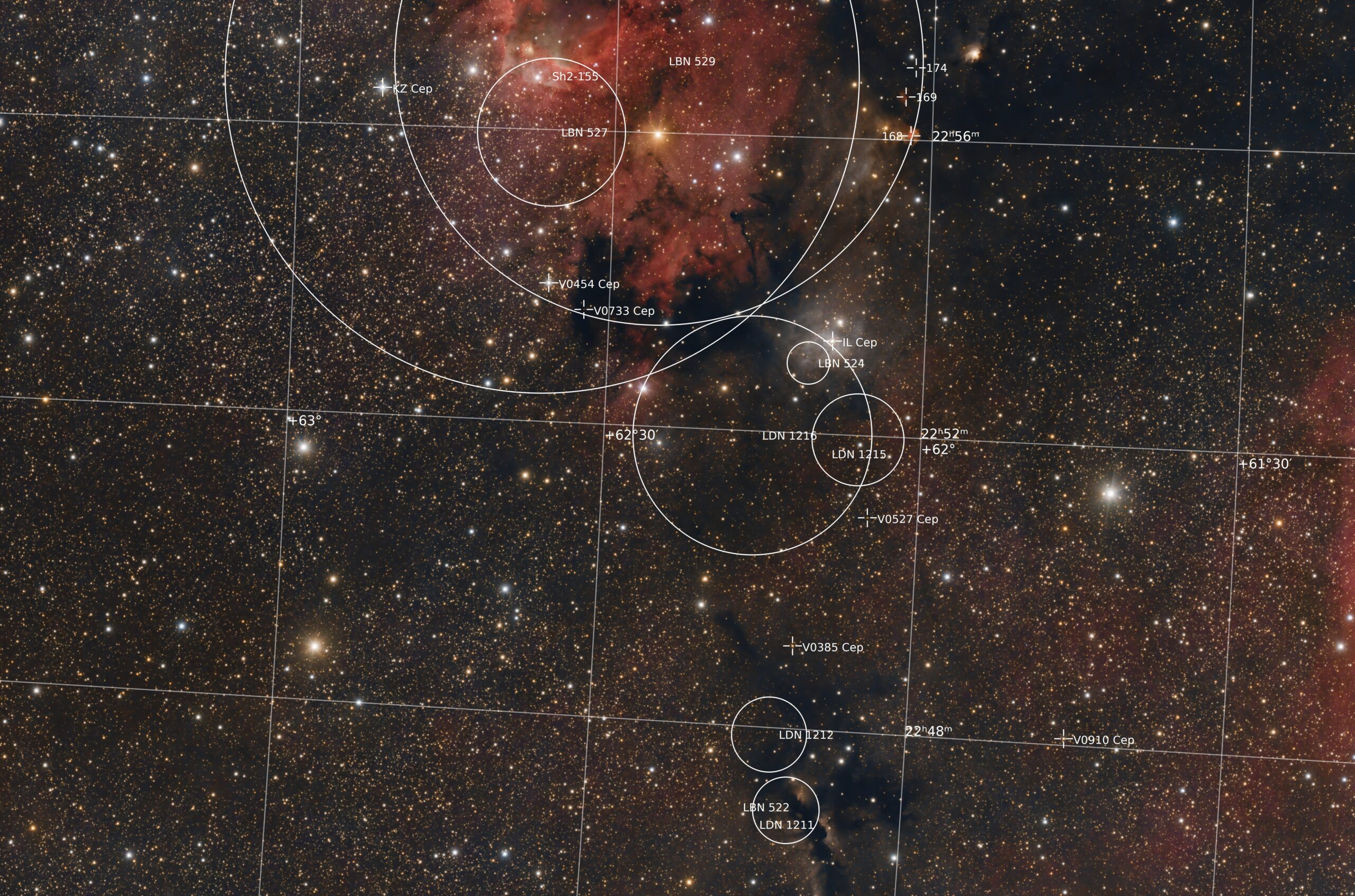 Region West of Sh2-155 (Cave Nebula)